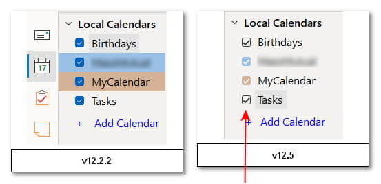 Colors assigned to lists display more subtly in v12.5