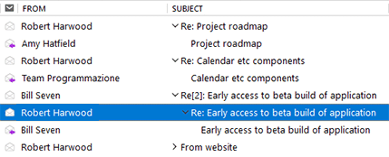 Conversation view in Mail